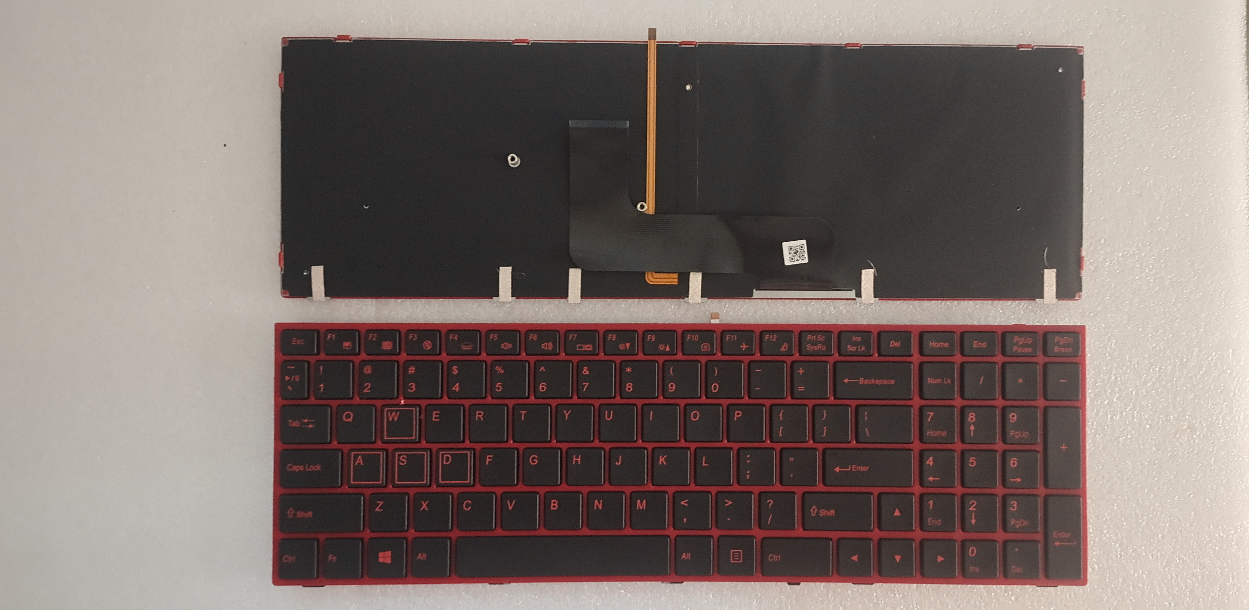 Picture of New Replacement Laptop Keyboard For HASEE Z7/P651/P655/P671/P655SE Red FRAME BLACK Backlit (OEM) US Layout